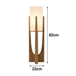 LIVARA Floor Lamp 52/82/145cm - Soft Lighting, Premium Design, Cotton-Linen Shade, Ash Wood Body with Brass Hardware - Walnut