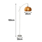 LIVARA Floor Lamp - Soft Ambient Lighting, Premium Design, Pumpkin-Style Shade with Metal & Marble Base - White