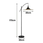 LIVARA Floor Lamp - Soft Ambient Lighting, Premium Design, UFO-Style Shade with Metal & Marble Base - Black