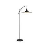 LIVARA Floor Lamp - Soft Ambient Lighting, Premium Design, UFO-Style Shade with Metal & Marble Base - Black
