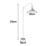 LIVARA Floor Lamp - Soft Ambient Lighting, Premium Design, UFO-Style Shade with Metal & Marble Base - White