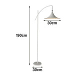 LIVARA Floor Lamp - Soft Ambient Lighting, Premium Design, UFO-Style Shade with Metal & Marble Base - White
