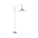 LIVARA Floor Lamp - Soft Ambient Lighting, Premium Design, UFO-Style Shade with Metal & Marble Base - White