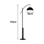 LIVARA Floor Lamp - Soft Ambient Lighting, Premium Design, Iron Shade with Metal & Marble Base