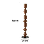LIVARA Floor Lamp - Modern Style, Sleek Metal Body, E27 Bulb Design with Rounded Stable Base - Walnut