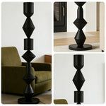 LIVARA Floor Lamp - Modern Style, Sleek Metal Body, E27 Bulb Design with Rounded Stable Base - Black