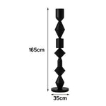 LIVARA Floor Lamp - Modern Style, Sleek Metal Body, E27 Bulb Design with Rounded Stable Base - Black
