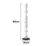 LIVARA Floor Lamp - Modern Style, Sleek Metal Body, E27 Bulb Design with Rounded Stable Base - White