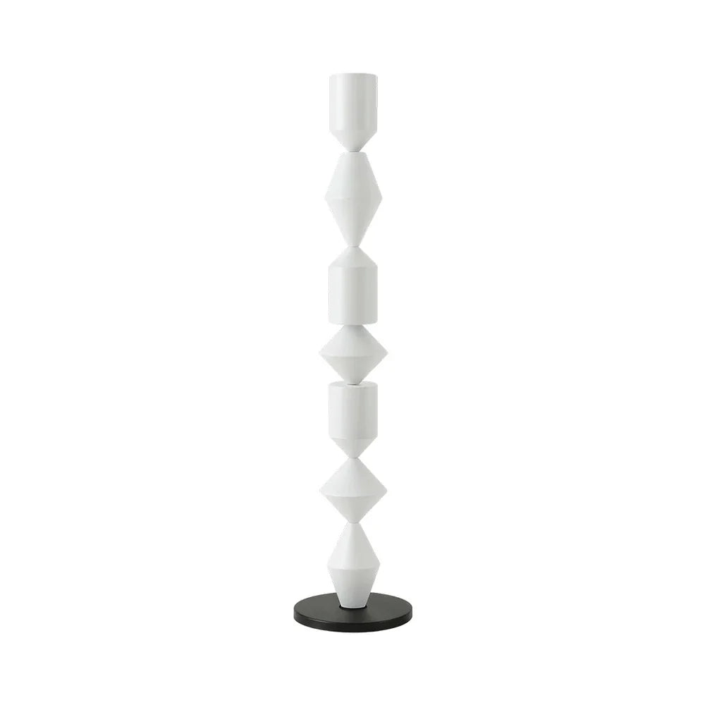 LIVARA Floor Lamp - Modern Style, Sleek Metal Body, E27 Bulb Design with Rounded Stable Base - White