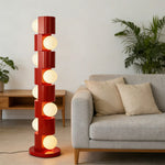 LIVARA Floor Lamp - Easy-Change E27 Bulb, Corrosion-Resistant Metal Body with Stable Base - Red