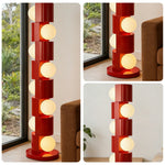 LIVARA Floor Lamp - Easy-Change E27 Bulb, Corrosion-Resistant Metal Body with Stable Base - Red