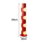 LIVARA Floor Lamp - Easy-Change E27 Bulb, Corrosion-Resistant Metal Body with Stable Base - Red