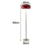 LIVARA Floor Lamp - Soft Eye-Friendly Lighting, Premium Finish, Iron Shade with PMMA Light Panel - Red