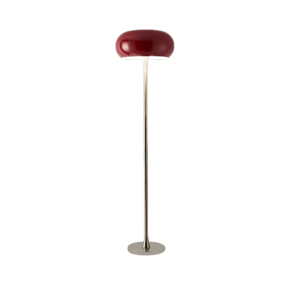 LIVARA Floor Lamp - Soft Eye-Friendly Lighting, Premium Finish, Iron Shade with PMMA Light Panel - Red