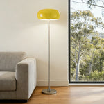 LIVARA Floor Lamp - Soft Eye-Friendly Lighting, Premium Finish, Iron Shade with PMMA Light Panel - Yellow