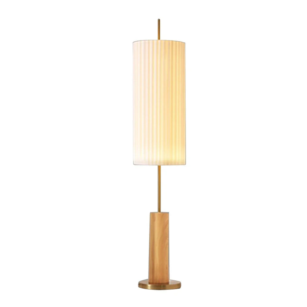 LIVARA Floor Lamp - Full-Spectrum Eye-Care Lighting, Iron Base with Wood Grain Finish, Foot Switch Design - Wood