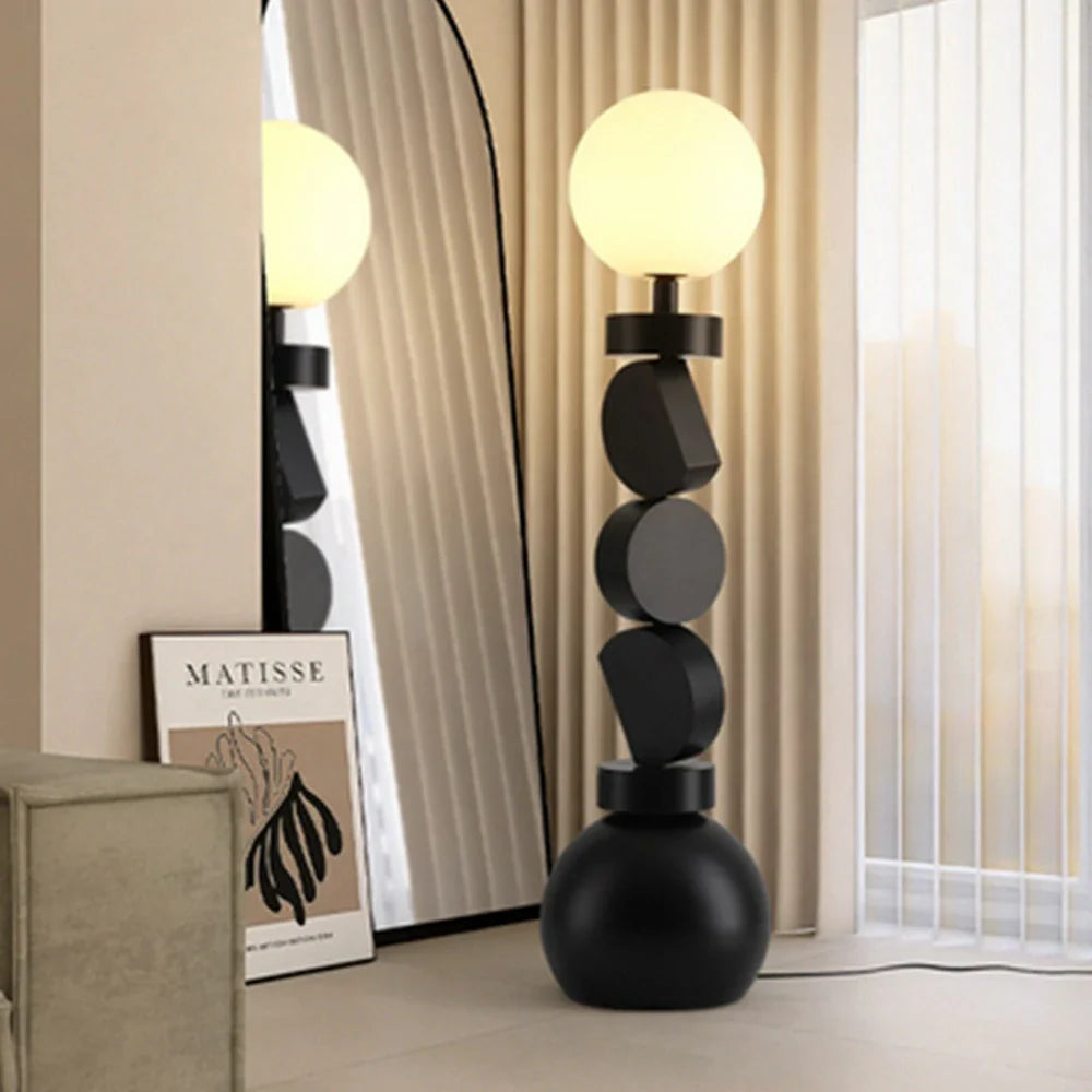 LIVARA Floor Lamp - Three-Mode Lighting, Artistic Design, Iron Frame with High-Transparency Shade