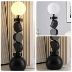 LIVARA Floor Lamp - Three-Mode Lighting, Artistic Design, Iron Frame with High-Transparency Shade
