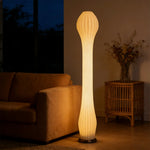 LIVARA Floor Lamp - Flicker-Free Lighting for Modern Homes, Rose Gold Colour, Iron Frame with Clear Shade