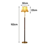 LIVARA Premium Floor Lamp - Soft Lighting, Luxury Style, Fabric Shade, Precision Brass Body with Weighted Stable Base