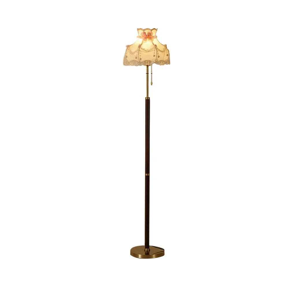 LIVARA Floor Lamp - Soft Lighting, Stable & Secure Build, Fabric Shade, Solid Brass Base with Weighted Design