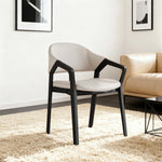 LIVARA Chair - Napa-Grade Tech Leather, High-Resilience Foam Support, Solid Wood Frame, Comfortable Seating - Beige