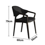 LIVARA Chair - Napa-Grade Tech Leather, High-Resilience Foam Support, Solid Wood Frame, Comfortable Seating - Black