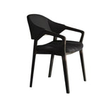 LIVARA Chair - Napa-Grade Tech Leather, High-Resilience Foam Support, Solid Wood Frame, Comfortable Seating - Black