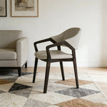 LIVARA Chair - Napa-Grade Tech Leather, High-Resilience Foam Support, Solid Wood Frame, Comfortable Seating - Grey