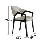 LIVARA Chair - Napa-Grade Tech Leather, High-Resilience Foam Support, Solid Wood Frame, Comfortable Seating - Grey