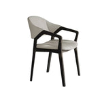 LIVARA Chair - Napa-Grade Tech Leather, High-Resilience Foam Support, Solid Wood Frame, Comfortable Seating - Grey