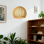 LIVARA 30/36/50cm Included Creative Woven Design Hemp Rope Pendant Light, Handcrafted Round Lampshade with E27 Bulb Included Creative Woven Desig - Beige