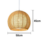 LIVARA 30/36/50cm Included Creative Woven Design Hemp Rope Pendant Light, Handcrafted Round Lampshade with E27 Bulb Included Creative Woven Desig - Beige
