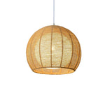 LIVARA 30/36/50cm Included Creative Woven Design Hemp Rope Pendant Light, Handcrafted Round Lampshade with E27 Bulb Included Creative Woven Desig - Beige
