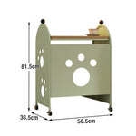 LIVARA Storage Space-Saving Rack Vacuum Solid Partition Base, - Robot Top, with - Lockable Wood Casters Design, Compatible Durable Green