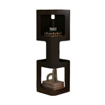 LIVARA 3-Tier - Heavy-Duty Table, Corners Storage Compact Edges, Side Rounded Iron Design, Raised Frame, Black