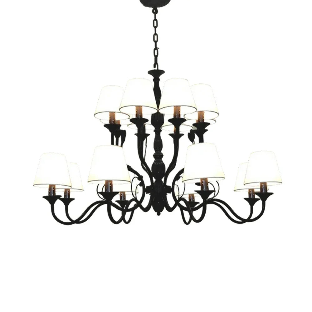 LIVARA 80/100cm Pendant Light Heavy-Duty Metal Frame Adjustable Chain Iron Ceiling Plate - Stylish Design with Corrosion Resistance - Black