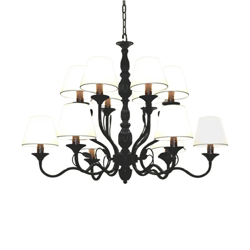 LIVARA 80/100cm Pendant Light Heavy-Duty Metal Frame Adjustable Chain Iron Ceiling Plate - Stylish Design with Corrosion Resistance - Black