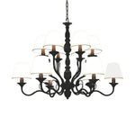 LIVARA 80/100cm Pendant Light Heavy-Duty Metal Frame Adjustable Chain Iron Ceiling Plate - Stylish Design with Corrosion Resistance - Black