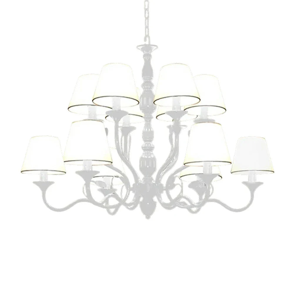 LIVARA 80/100cm Pendant Light Heavy-Duty Metal Frame Adjustable Chain Iron Ceiling Plate - Stylish Design with Corrosion Resistance - White