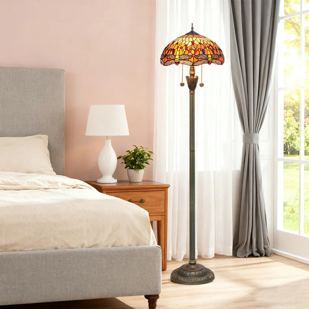 LIVARA Crystal High-Temperature Floor - Height Shade, Orange Pendant, - E27 Switch, for Glow Zipper Copper Lamp Socket, Glass Soft Dual Adjustable