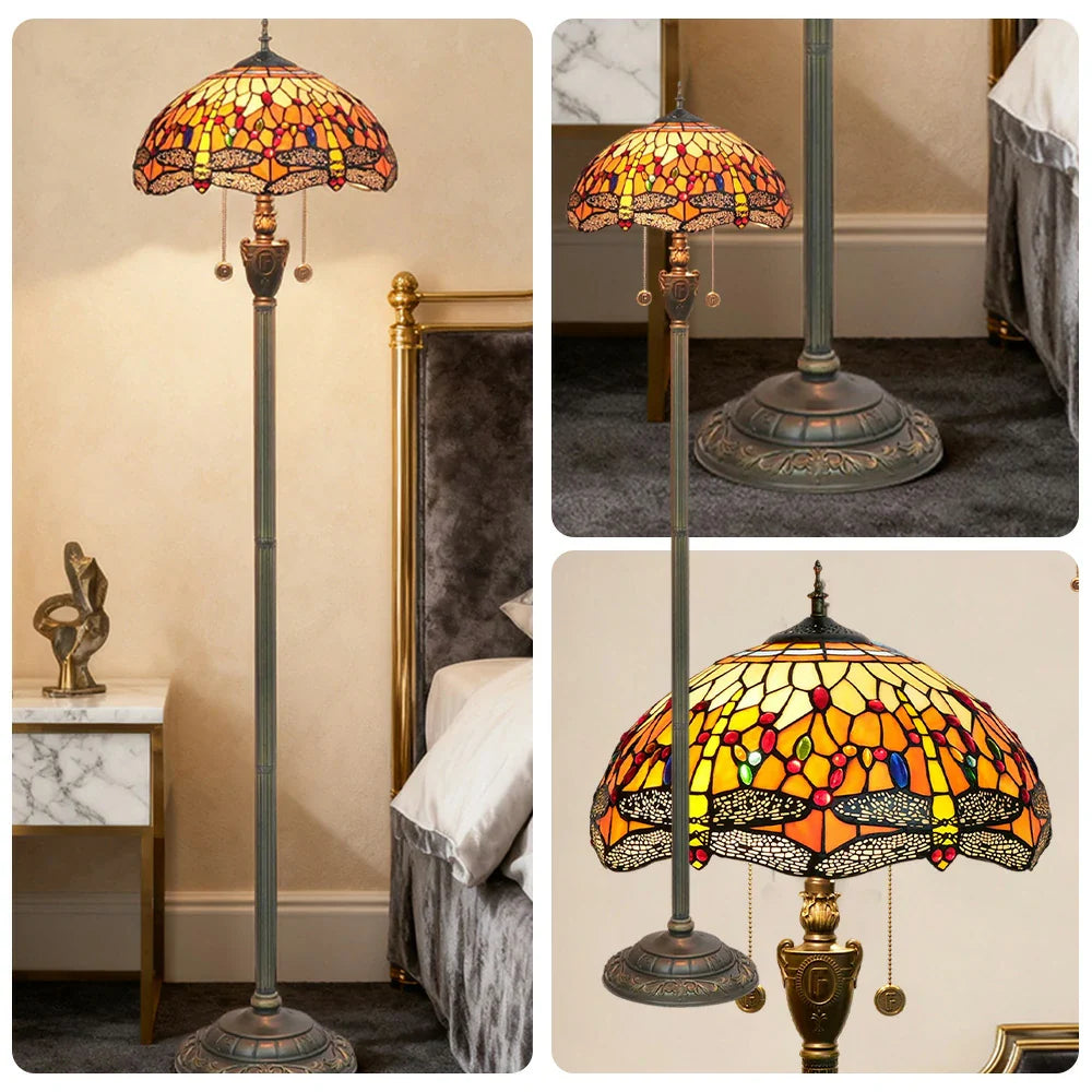 LIVARA Crystal High-Temperature Floor - Height Shade, Orange Pendant, - E27 Switch, for Glow Zipper Copper Lamp Socket, Glass Soft Dual Adjustable