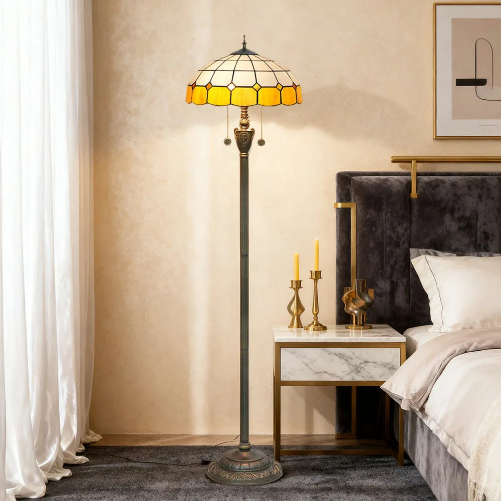 LIVARA Crystal Soft Adjustable Copper Socket, - Floor E27 Height Glow Lamp Zipper Dual Yellow Shade, for Glass - Switch, High-Temperature Pendant