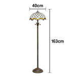 LIVARA Crystal Height - Floor - E27 Socket, Lamp Switch, Adjustable for Zipper Soft Shade, Glow Dual Pendant, White High-Temperature Copper Glass