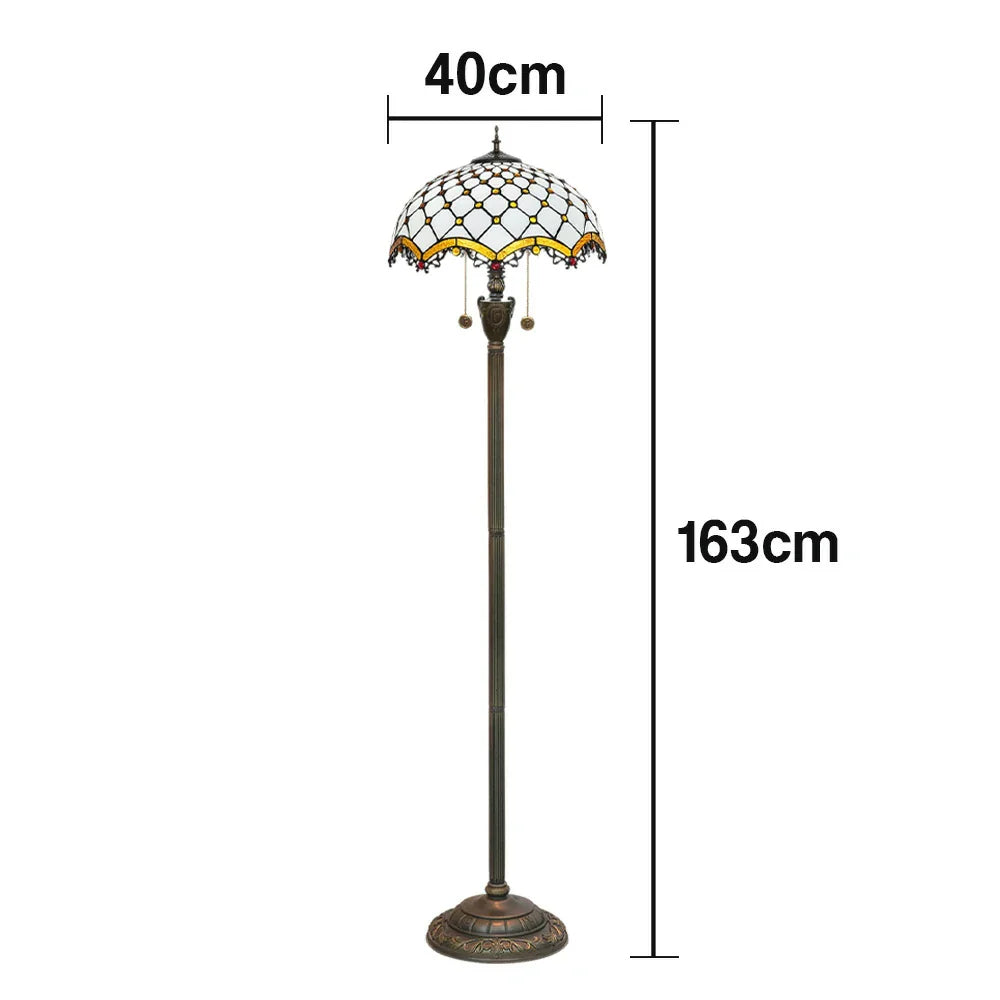 LIVARA Crystal Height - Floor - E27 Socket, Lamp Switch, Adjustable for Zipper Soft Shade, Glow Dual Pendant, White High-Temperature Copper Glass