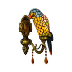 LIVARA Crystal Shape High-Temperature Pendant, Premium Crystal Iron Glass Wall Light - Design, - Frame Shade, Alloy and Parrot Yellow