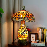 LIVARA Glass Shade, - Adjustable Metal Red Lamp Alloy Glass - High-Temperature Pull-Chain Height, Switch Base, Table