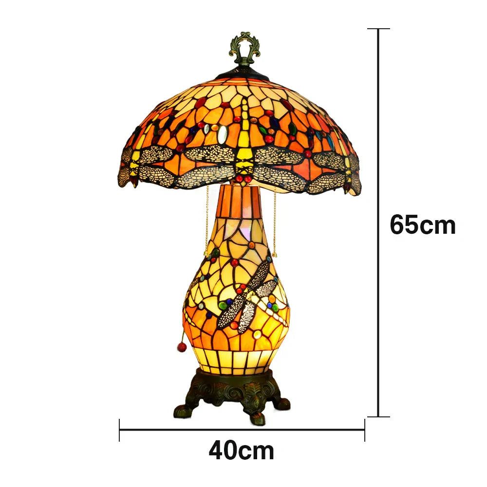 LIVARA Glass Shade, - Adjustable Metal Red Lamp Alloy Glass - High-Temperature Pull-Chain Height, Switch Base, Table