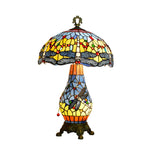 LIVARA Glass Yellow Glass Pull-Chain - Height, Metal Switch - Base, Alloy Table High-Temperature Adjustable Shade, Lamp