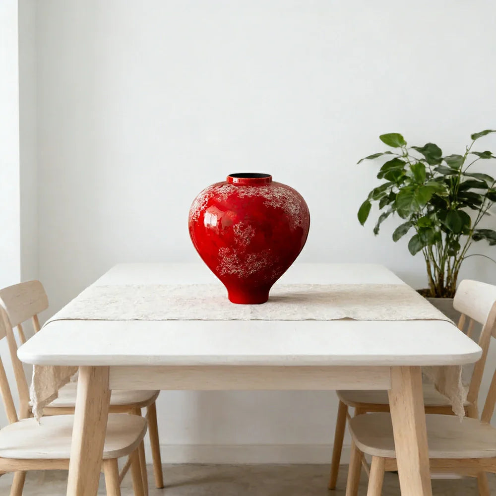 LIVARA Ceramic Vase Decor Display Artistic Design Matte Ceramic Peach & Plum Vase Handcrafted